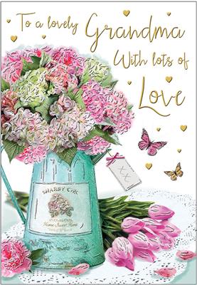 To A Lovely Grandma Birthday Greeting Card