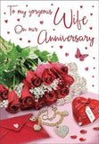 To My Gorgeous Wife On Our Anniversary Greeting Card