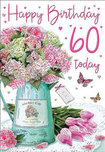 Happy Birthday 60 Today Greeting Card