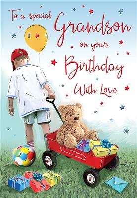 To A Special Grandson Birthday Greeting Card