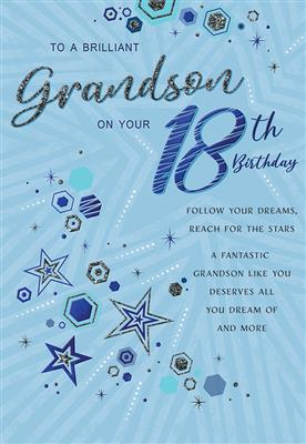 Grandson 18th Birthday Greeting Card