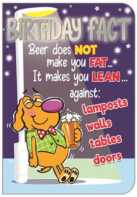 Birthday Fact Humour Greeting Card