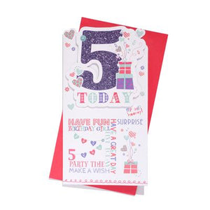 5 Today Birthday Greeting Card