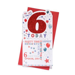 6 Today Birthday Greeting Card