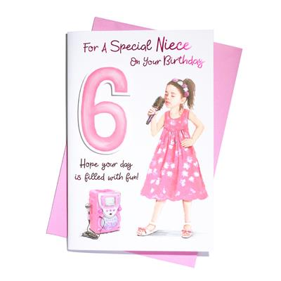 For A Special Niece 6th Birthday Greeting Card