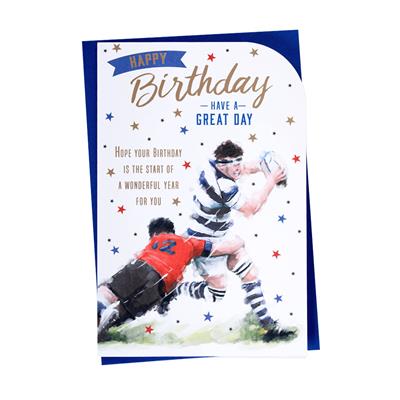 Happy Birthday Rugby Greeting Card