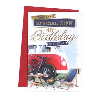 To A Very Special Son 40th Birthday Greeting Card