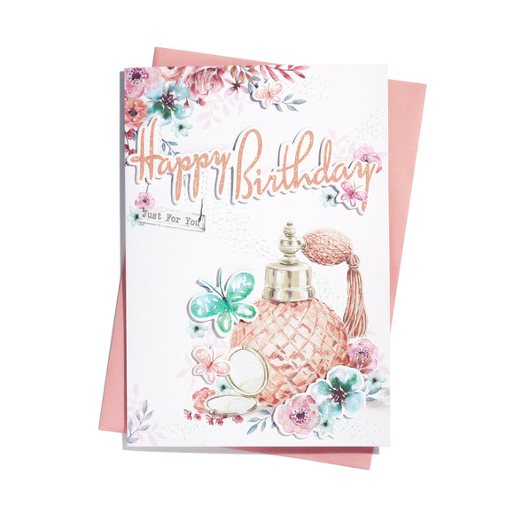 Happy Birthday Perfume Greeting Card