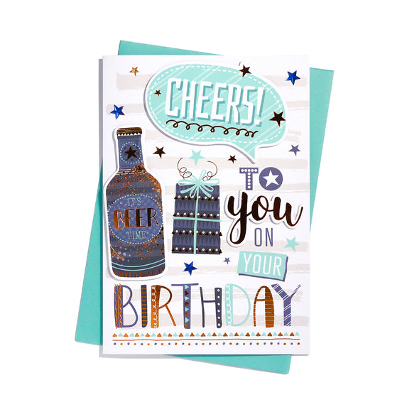 Cheers To You On Your Birthday Greeting Card