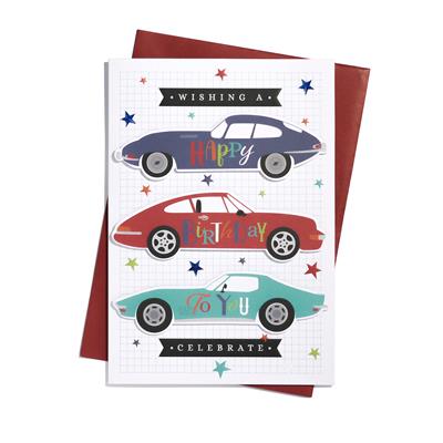 Happy Birthday To You Cars Birthday Greeting Card