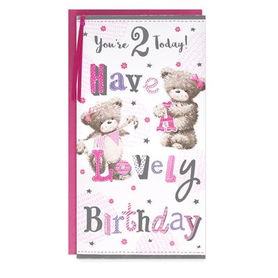 You're 2 Today Birthday Greeting Card