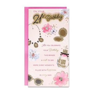 On Your 21st Birthday Greeting Card