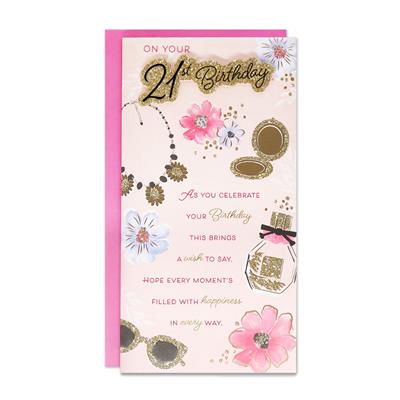 On Your 21st Birthday Greeting Card