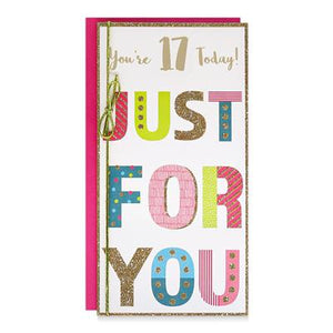 You're 17 Today Birthday Greeting Card