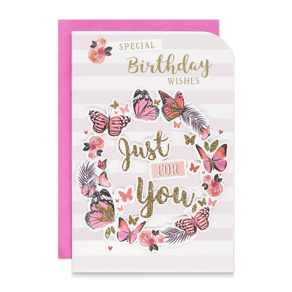 Special Birthday Wishes Butterflies Greeting Card