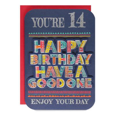You're 14 Birthday Greeting Card