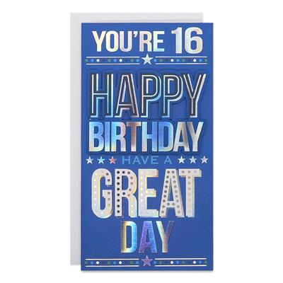 You're 16 Birthday Greeting Card
