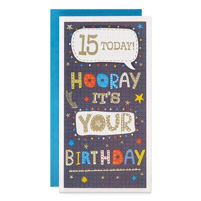 15 Today Birthday Greeting Card