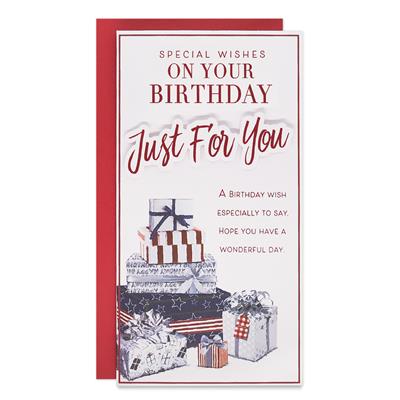 Special Wishes Presents Birthday Greeting Card