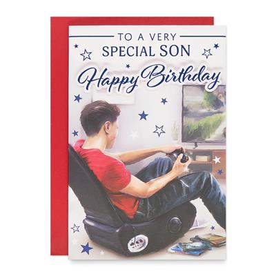 To A Very Special Son Gaming Birthday Greeting Card