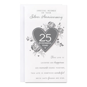 Special Wishes On Your Silver Wedding Anniversary Greeting Card