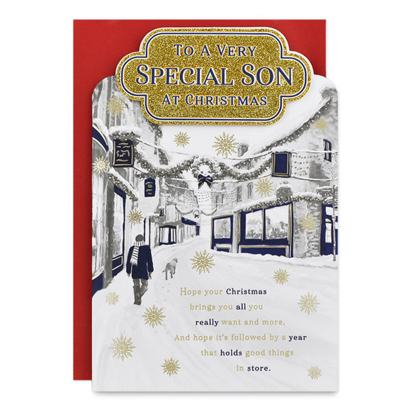 To A Very Special Son Christmas Greeting Card