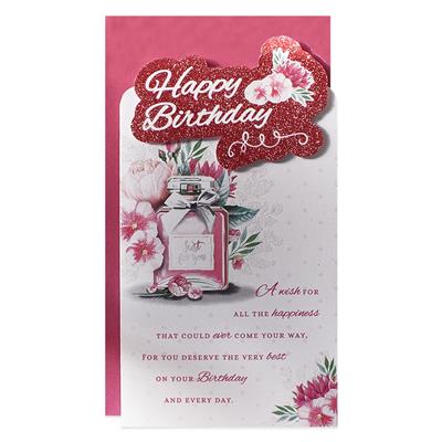 Happy Birthday Perfume Greeting Card