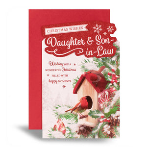Christmas Wishes Daughter And Son-In-Law Christmas Greeting Card