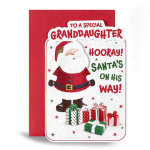 To A Special Granddaughter Christmas Greeting Card