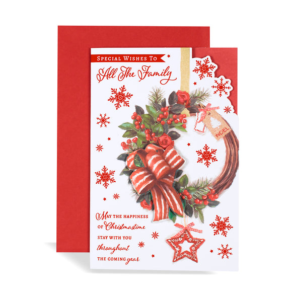 Special Wishes To All The Family Christmas Greeting Card