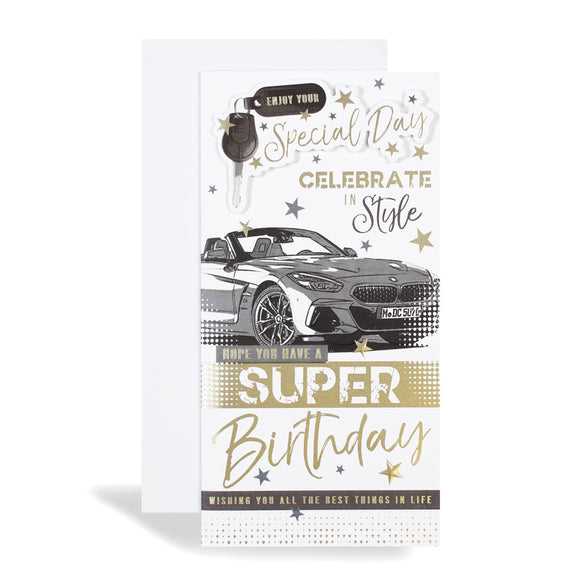 Enjoy Your Special Day Sports Car Birthday Greeting Card