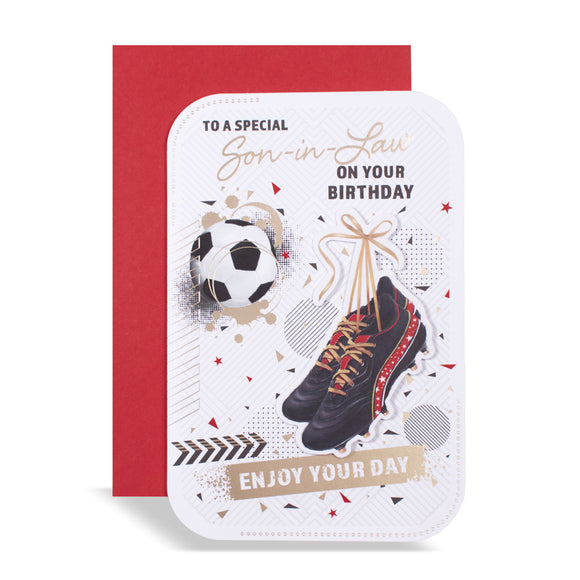To A Special Son In Law Football Birthday Greeting Card