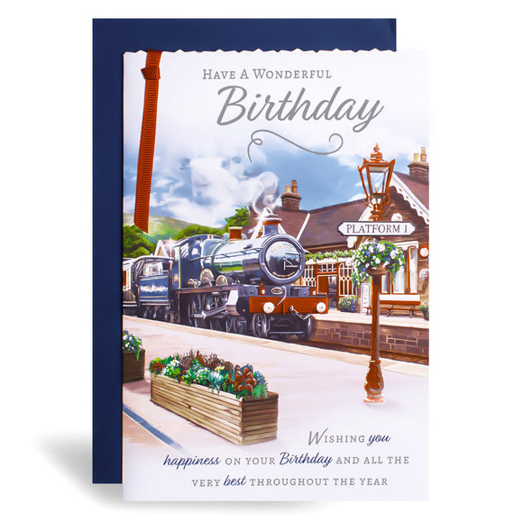 Have A Wonderful Birthday Train Greeting Card