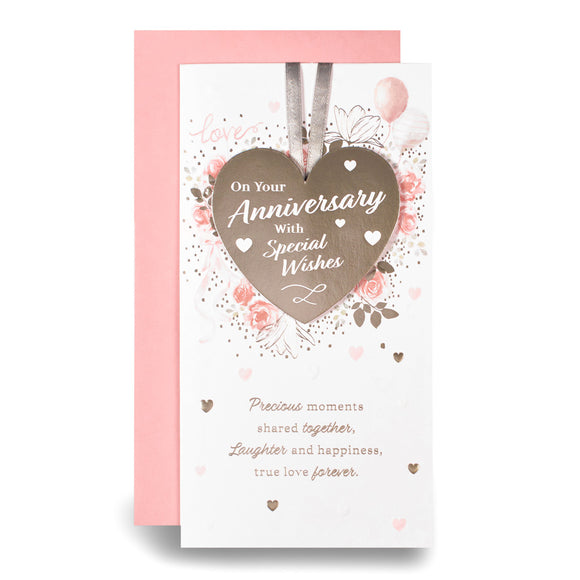 On Your Anniversary With Special Wishes Greeting Card