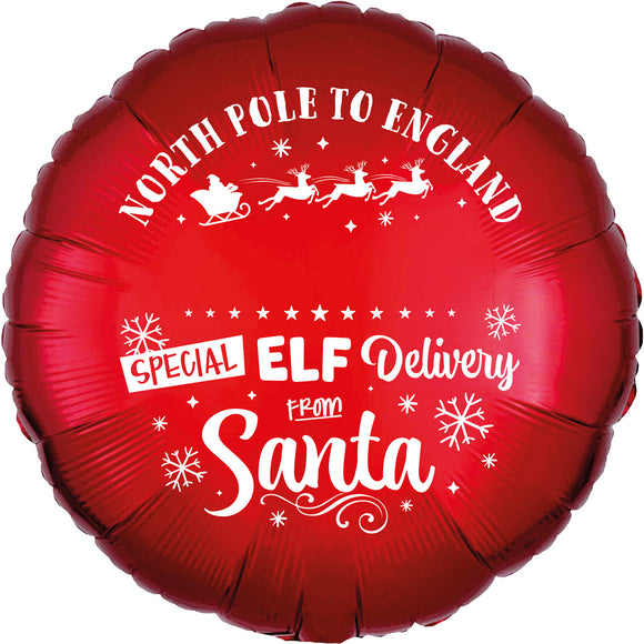 Special Elf Delivery From Santa Helium Filled Foil Balloon