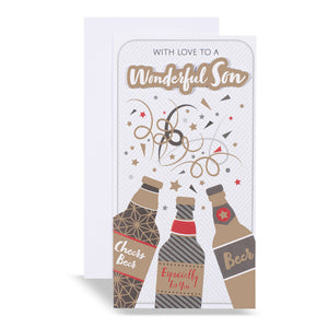 With Love To A Wonderful Son Birthday Greeting Card