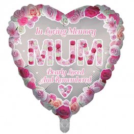 In Loving Memory Mum Remembrance Helium Filled Foil Balloon