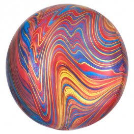 Colourful Marblez Orbz Helium Filled Foil Balloon