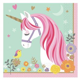 Magical Unicorn Party Napkins x16