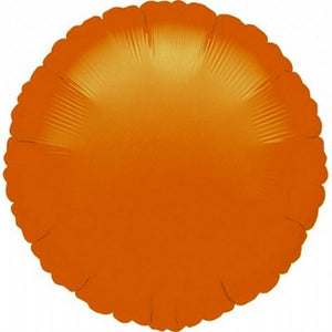Orange Circle Shape Helium Filled Foil Balloon