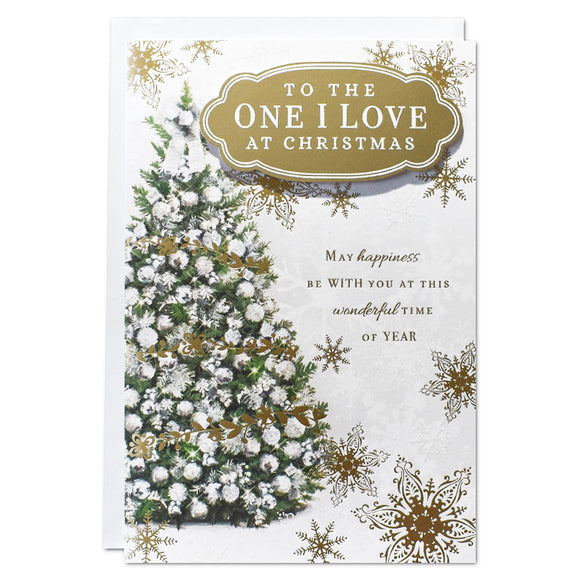 To The One I Love Christmas Greeting Card