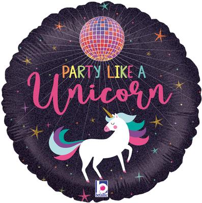 Party Like A Unicorn Helium Filled Foil Balloon