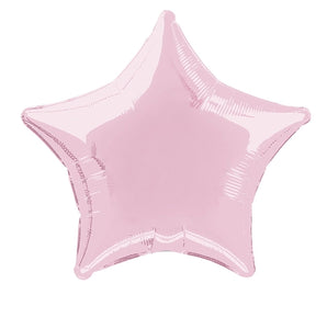 Pastel Pink Star Shape Helium Filled Foil Balloon