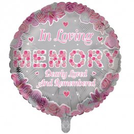 In Loving Memory Remembrance Helium Filled Foil Balloon