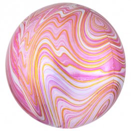 Pink Marblez Orbz Helium Filled Foil Balloon