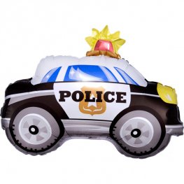 Police Car Junior Shape Helium Filled Foil Balloon