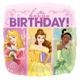 Disney Princess Happy Birthday Square Double Sided Helium Filled Foil Balloon