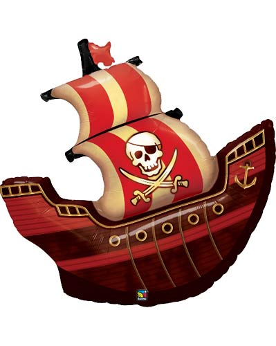 Pirate Ship Supershape Helium Filled Foil Balloon