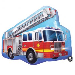 Fire Engine Supershape Helium Filled Foil Balloon