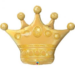 Gold Crown Supershape Helium Filled Foil Balloon